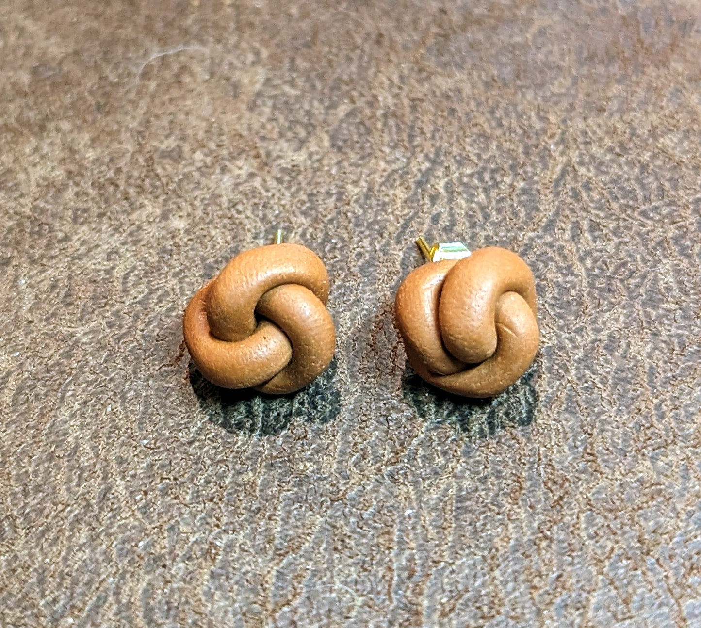 Tan Knot Studs