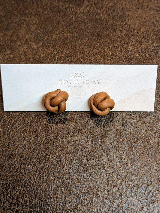 Tan Knot Studs